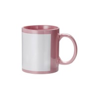 11oz Full Colour Mug w/ White Patch(Pink)(36/pack)