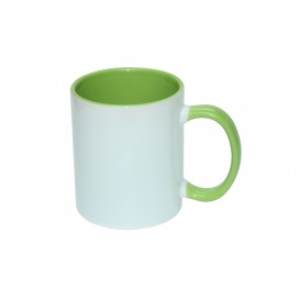 แก้วขาวขอบด้านในสีเขียวอ่อน 11 ออนซ์ (36/ลัง)