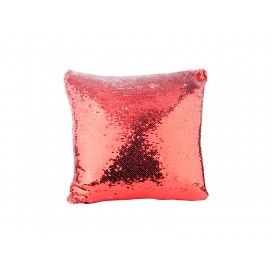 Flip Sequin Pillow Cover(Red w/ Silver)                                        (10/pack)